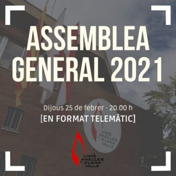 Assemblea general ordinària 2021 Unió Anelles de la Flama