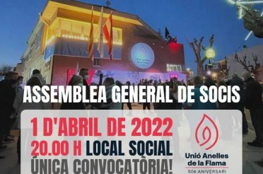 La Unió Anelles de la Flama convoca l’Assemblea General Ordinària de 2022